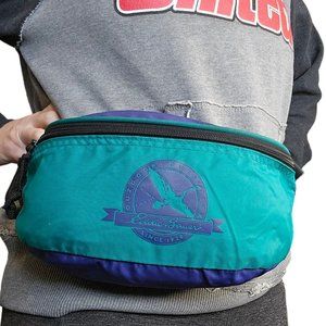 Vintage Eddie Bauer Bag Blue Teal Purple Fanny Pack‎ Waist Pack Belt Hiking